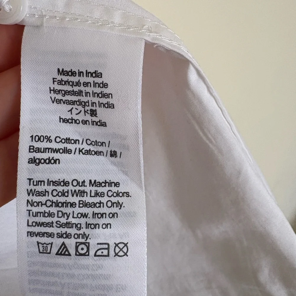 J. Crew Classic White Organic Cotton Jeweled Button-Down Shirt Size 4 NWT - Picture 6 of 6